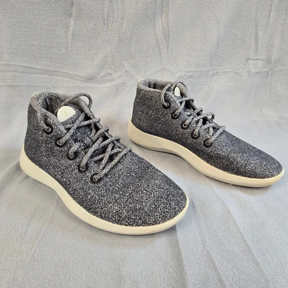 Allbirds Wool Runner-up Mizzle‎ Mens Grey Mid Top Sneakers WRUM M10